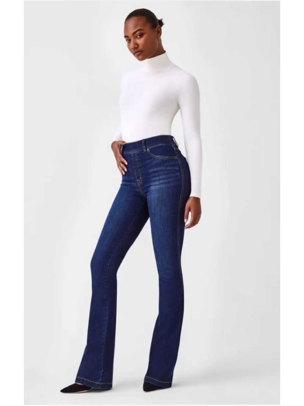 SPANX Flare Pull-on Jeans in Midnight